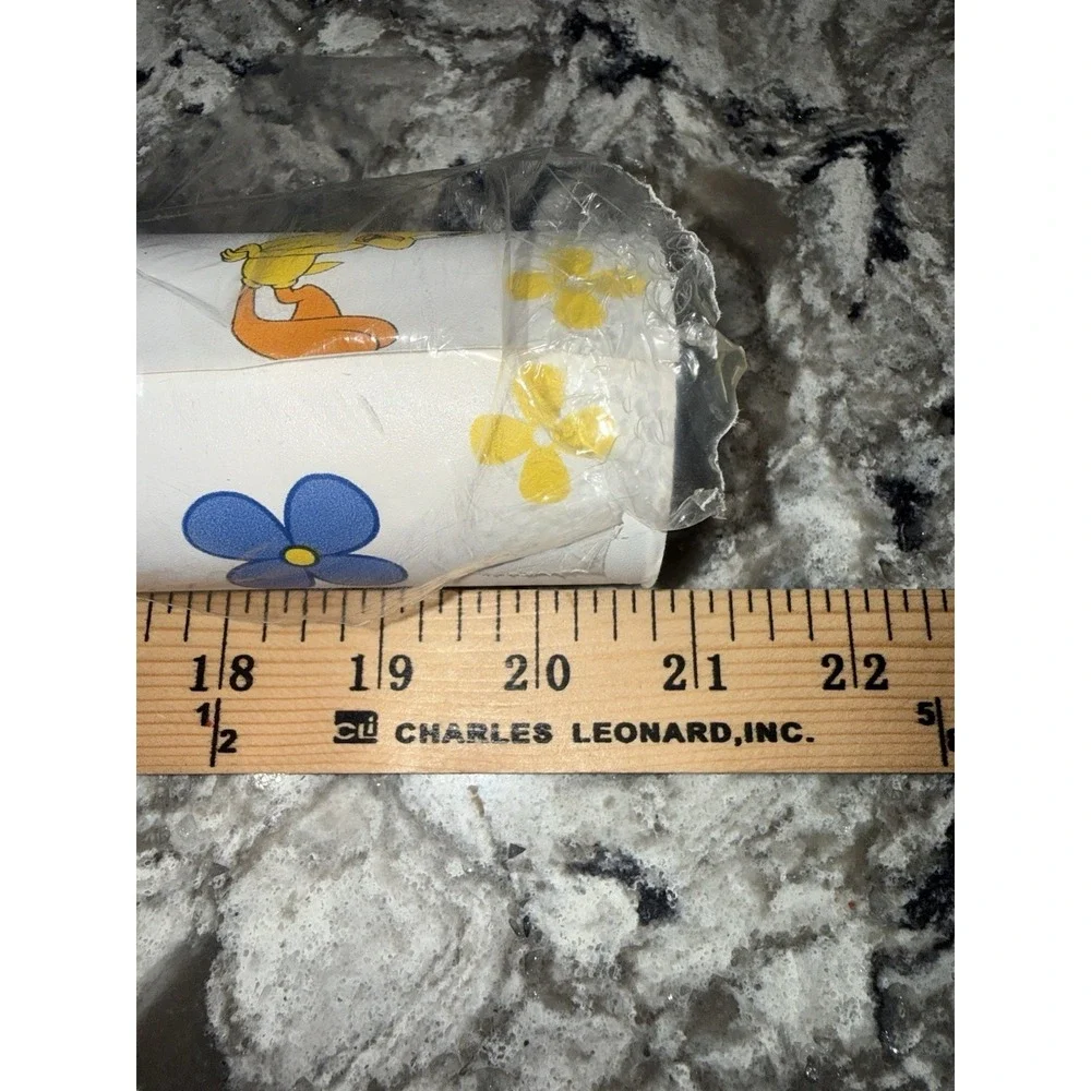 Imperial Wallcoverings Looney Tunes Tweety Blue Flowers Wallpaper Roll VTG ***